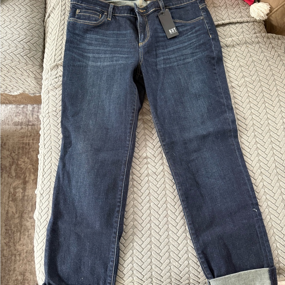 Kut from the Kloth Dark Blue Boyfriend Jeans